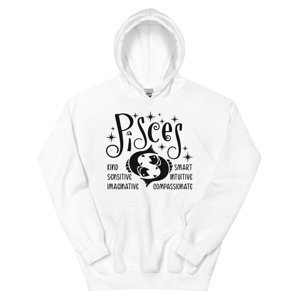 Pisces Zodiac Positive Traits Hoodie - White Color - https://ascensionemporium.net